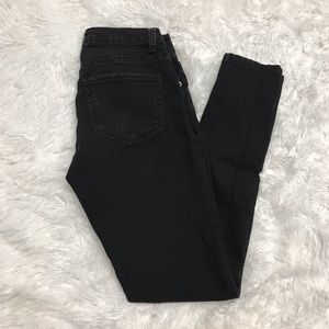 black low rise skinny jeans